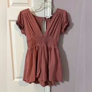 HYFVE Dusty Rose V-Neck Romper